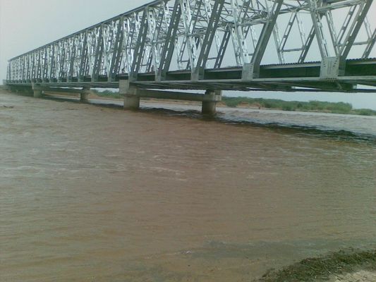 Temporary Through Galvanized Steel Truss Bridge