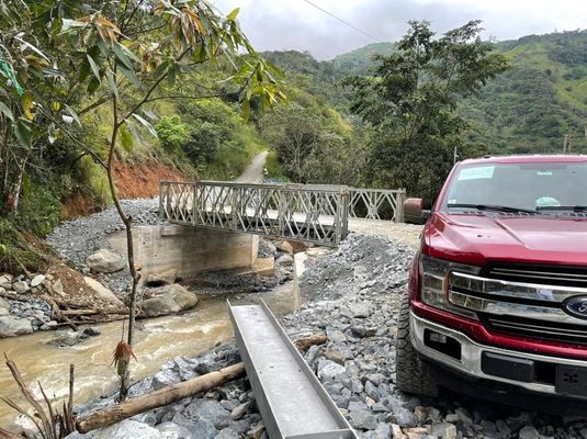 Q345B Q460C Steel Structure Bailey Truss Bridge Army Bailey Bridge