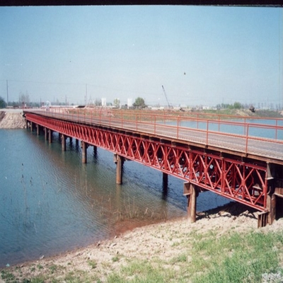 สะพานเบลีย์เหล็กชุบสังกะสีที่มีความสูงของแผง 1448 มม