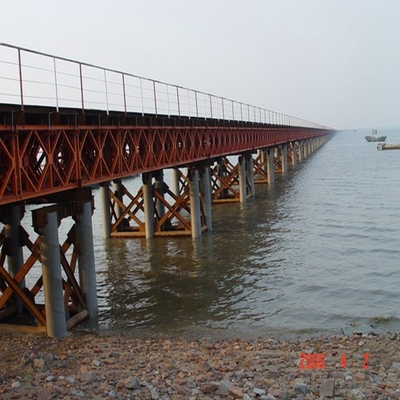 Compact 100 Design Load Prefab Bridges HS25-44 พร้อมปลายเสาตัวผู้และตัวเมีย